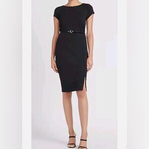 Express Black Belted Sheath Dress (Size XS)